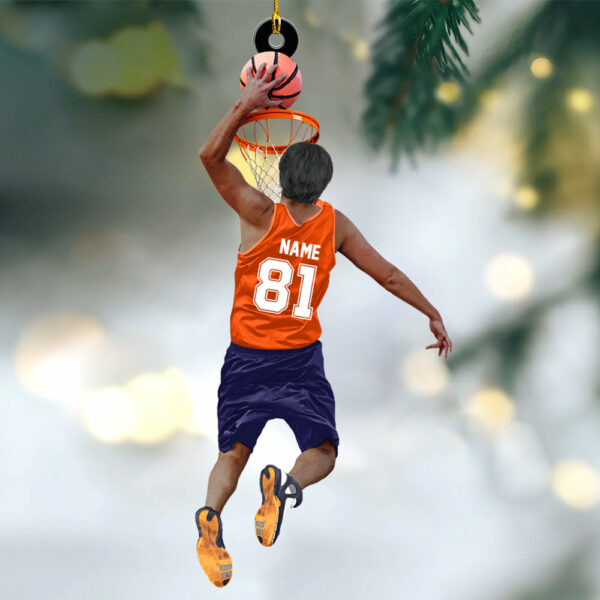 Basketball Player Jumping Dunking Personalized Ornament Gift For Basketball Lovers, Custom Christmas Gifts For Basketball Player H2511 - Image 7