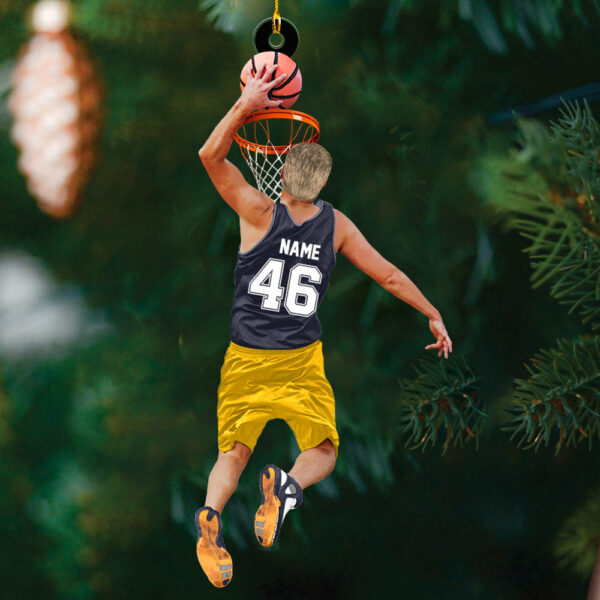 Basketball Player Jumping Dunking Personalized Ornament Gift For Basketball Lovers, Custom Christmas Gifts For Basketball Player H2511 - Image 5