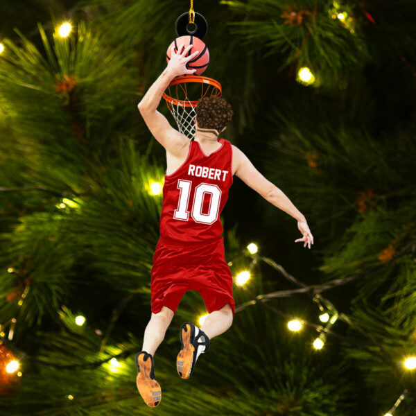 Basketball Player Jumping Dunking Personalized Ornament Gift For Basketball Lovers, Custom Christmas Gifts For Basketball Player H2511 - Image 8