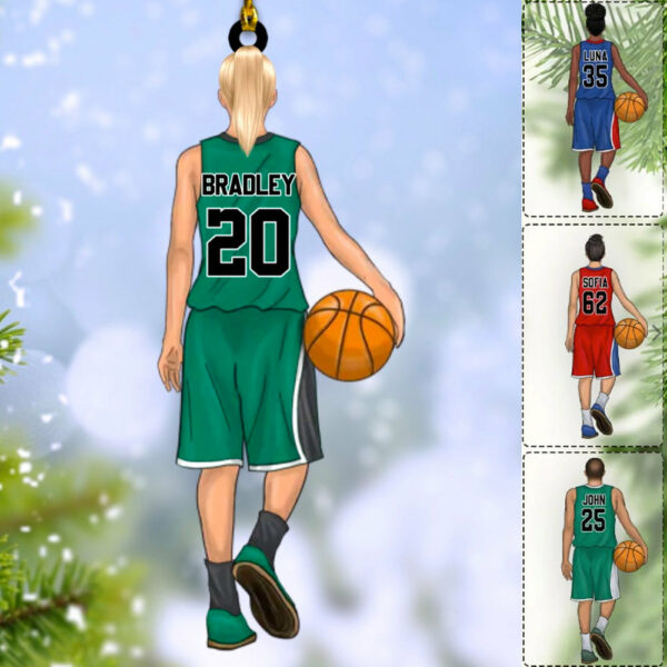 Basketball Player Personalized Ornament Gift For Basketball Lovers - Custom Christmas Gifts For Basketball Player - Image 4