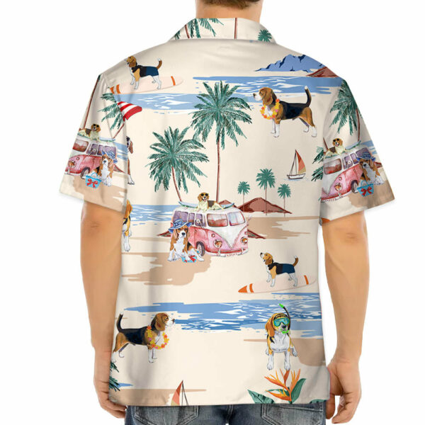 Beagle Summer Beach Hawaiian Shirt, Summer Gift, Hawaiian Shirts For Men, Aloha Beach Shirt - Image 4