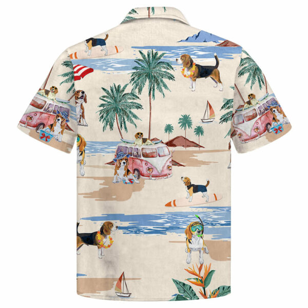 Beagle Summer Beach Hawaiian Shirt, Summer Gift, Hawaiian Shirts For Men, Aloha Beach Shirt - Image 2