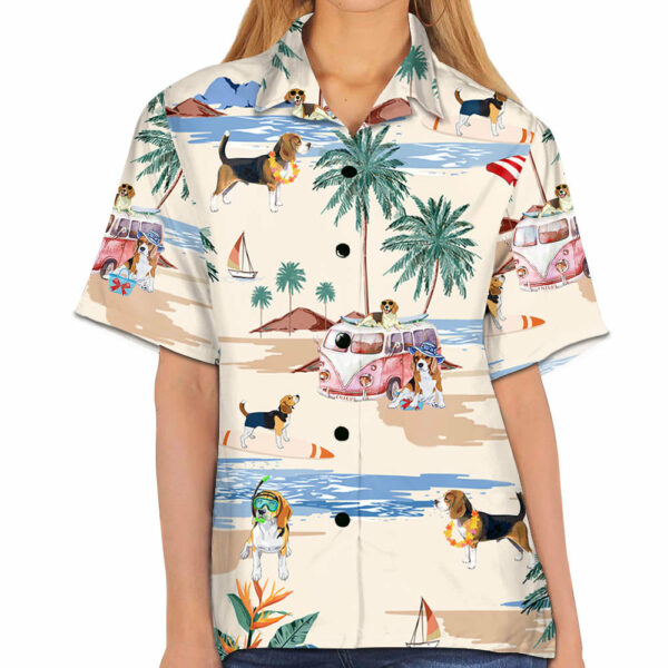 Beagle Summer Beach Hawaiian Shirt, Summer Gift, Hawaiian Shirts For Men, Aloha Beach Shirt - Image 5