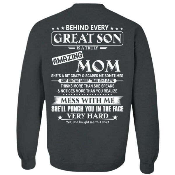 Behind Every Great Son Shirt Perfect Gift For Son From Mom - Image 14