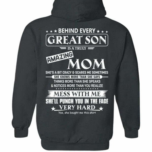 Behind Every Great Son Shirt Perfect Gift For Son From Mom - Image 8