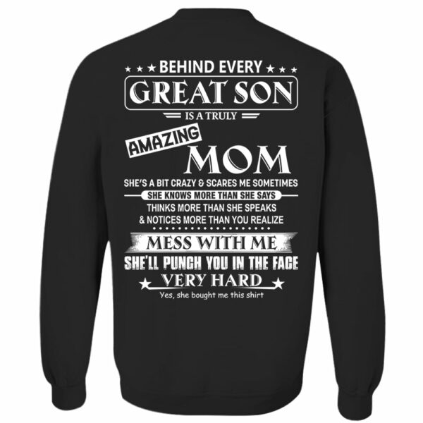 Behind Every Great Son Shirt Perfect Gift For Son From Mom - Image 13