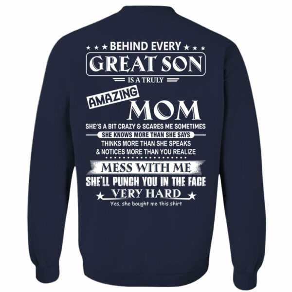 Behind Every Great Son Shirt Perfect Gift For Son From Mom - Image 12