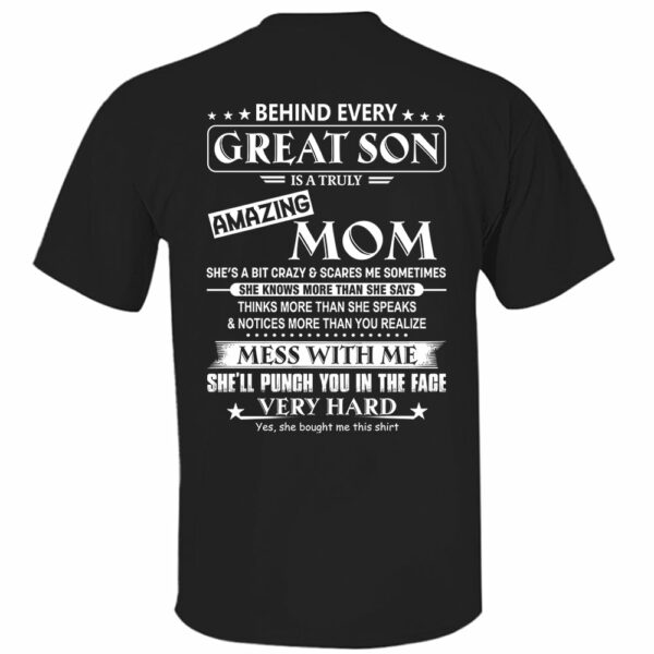 Behind Every Great Son Shirt Perfect Gift For Son From Mom - Image 6