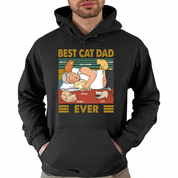 Best Cat Dad Ever Personalized Shirt - Image 5