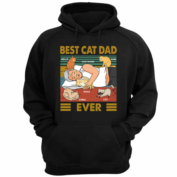 Best Cat Dad Ever Personalized Shirt - Image 4