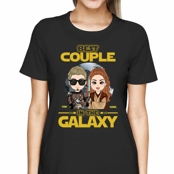 Best Couple In The Galaxy - Personalized Shirt For Couple - Image 3