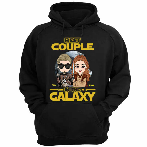 Best Couple In The Galaxy - Personalized Shirt For Couple - Image 4