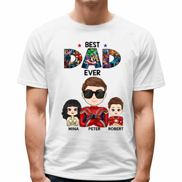 Best Dad Ever - Personalized Shirt Custom Nickname With Kids - Image 2