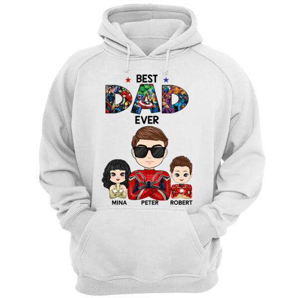 Best Dad Ever - Personalized Shirt Custom Nickname With Kids - Image 3