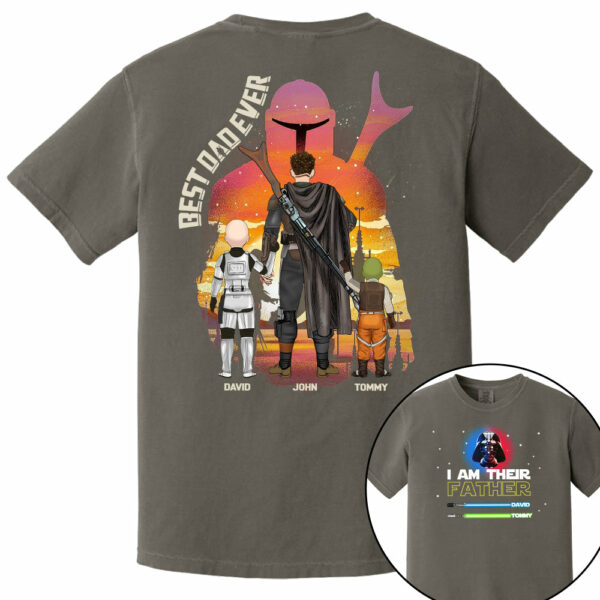 Best Dad Ever - The Dadalorian Personalized Shirt Gift For Dad - Custom Father's Day Gift 2025 - Image 8