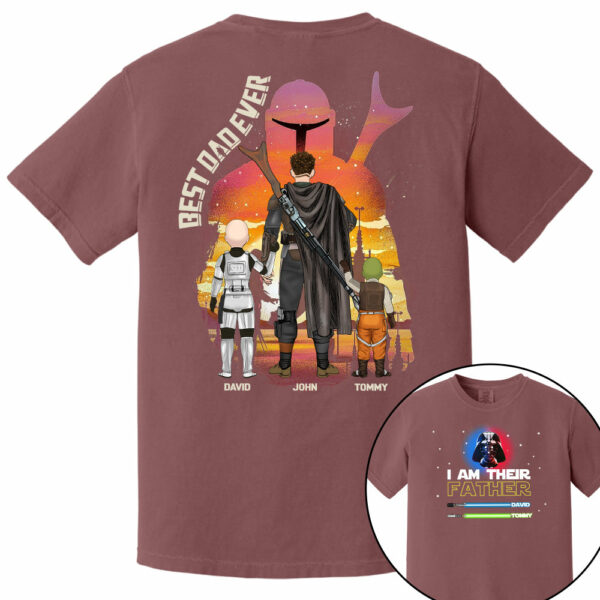 Best Dad Ever - The Dadalorian Personalized Shirt Gift For Dad - Custom Father's Day Gift 2025 - Image 10
