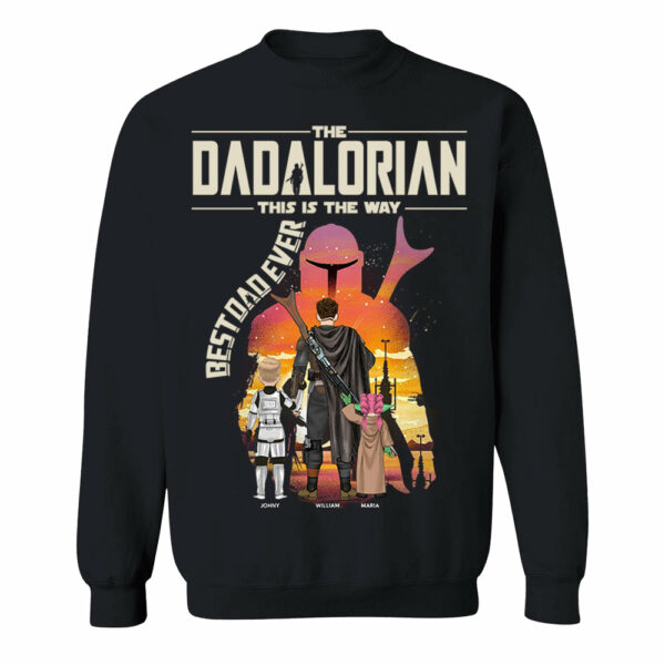 Best Dad Ever - The Dadalorian Personalized Shirt Gift For Dad - Custom Father's Day Gift 2025 - Image 9