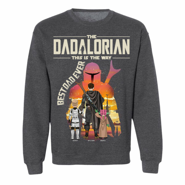 Best Dad Ever - The Dadalorian Personalized Shirt Gift For Dad - Custom Father's Day Gift 2025 - Image 12