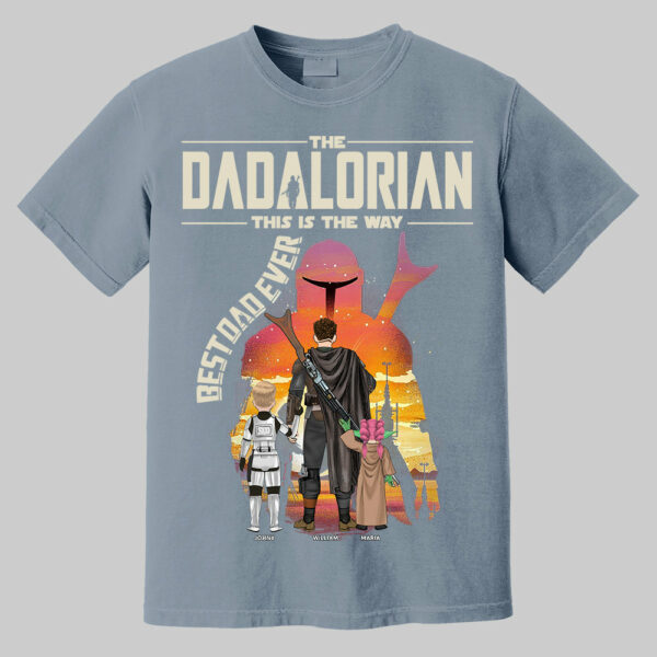 Best Dad Ever - The Dadalorian Personalized Shirt Gift For Dad - Custom Father's Day Gift 2025 - Image 8