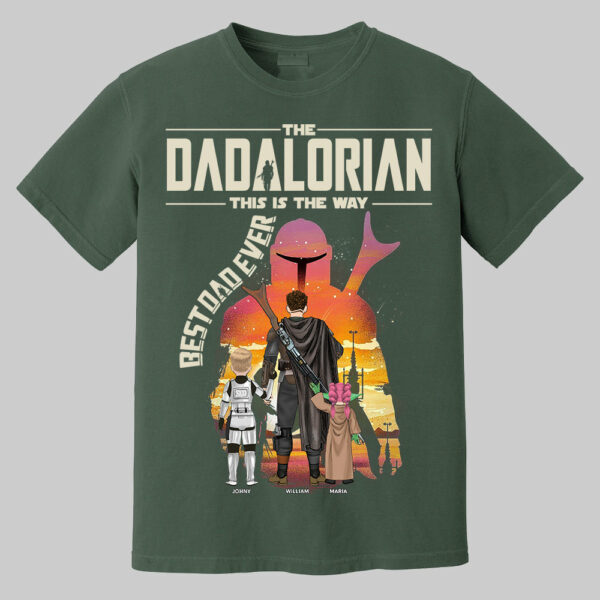 Best Dad Ever - The Dadalorian Personalized Shirt Gift For Dad - Custom Father's Day Gift 2025 - Image 6