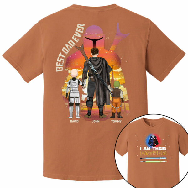 Best Dad Ever - The Dadalorian Personalized Shirt Gift For Dad - Custom Father's Day Gift 2025 - Image 13