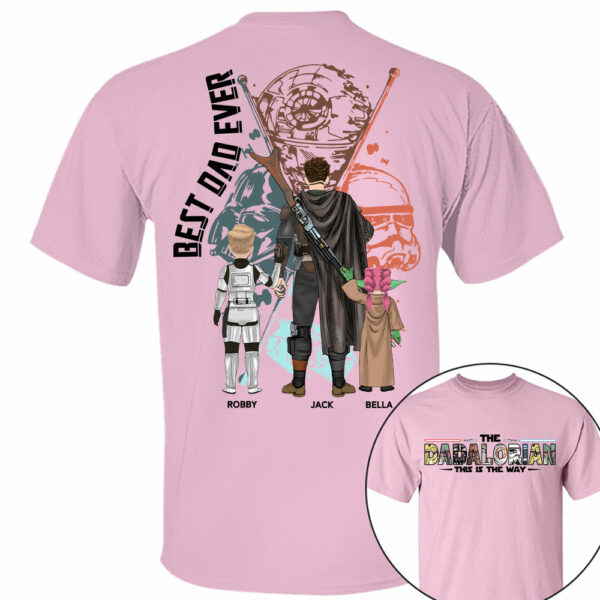 Best Dad Ever - The Dadalorian Personalized Shirt Gift For Dad - Custom Father's Day Gift 2025 Tu24 - Image 3