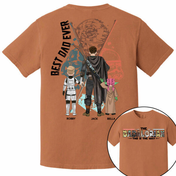 Best Dad Ever - The Dadalorian Personalized Shirt Gift For Dad - Custom Father's Day Gift 2025 Tu24 - Image 13