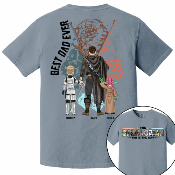 Best Dad Ever - The Dadalorian Personalized Shirt Gift For Dad - Custom Father's Day Gift 2025 Tu24 - Image 15