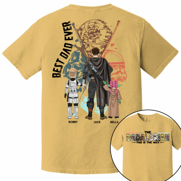 Best Dad Ever - The Dadalorian Personalized Shirt Gift For Dad - Custom Father's Day Gift 2025 Tu24 - Image 10