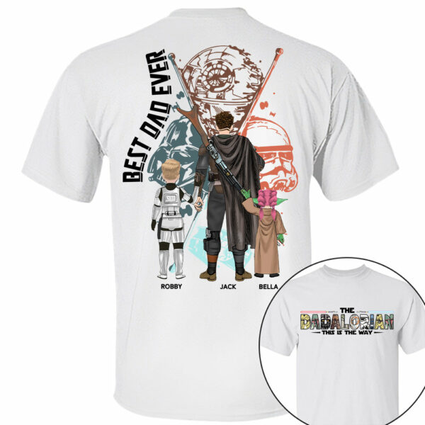 Best Dad Ever - The Dadalorian Personalized Shirt Gift For Dad - Custom Father's Day Gift 2025 Tu24 - Image 4