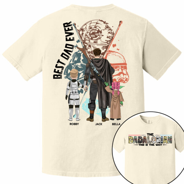 Best Dad Ever - The Dadalorian Personalized Shirt Gift For Dad - Custom Father's Day Gift 2025 Tu24 - Image 8
