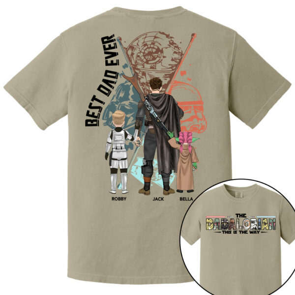 Best Dad Ever - The Dadalorian Personalized Shirt Gift For Dad - Custom Father's Day Gift 2025 Tu24 - Image 12