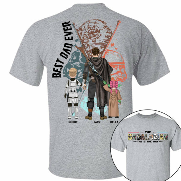 Best Dad Ever - The Dadalorian Personalized Shirt Gift For Dad - Custom Father's Day Gift 2025 Tu24 - Image 6