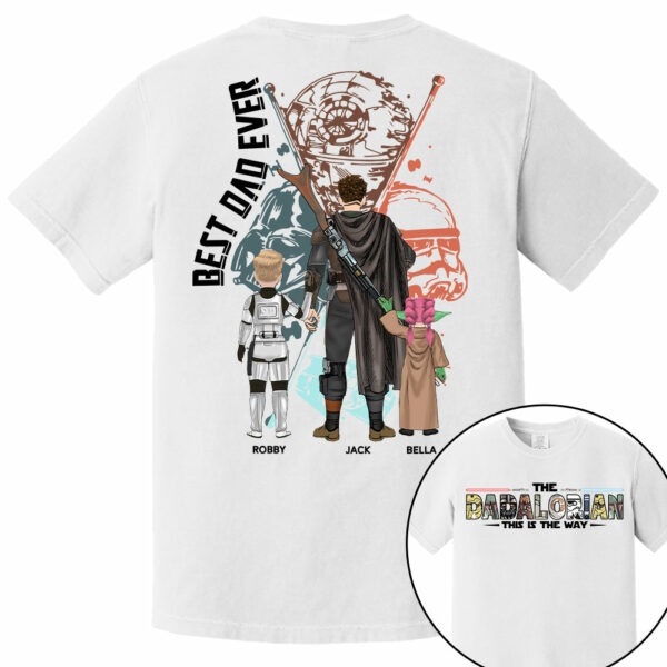 Best Dad Ever - The Dadalorian Personalized Shirt Gift For Dad - Custom Father's Day Gift 2025 Tu24 - Image 14