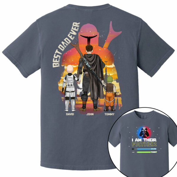 Best Dad Ever - The Dadalorian Personalized Shirt Gift For Dad - Custom Father's Day Gift 2025 - Image 14