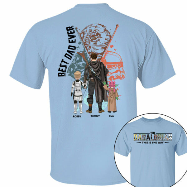 Best Dad Ever - The Dadalorian Personalized Shirt Gift For Dad - Custom Father's Day Gift 2025 Vr2 - Image 8