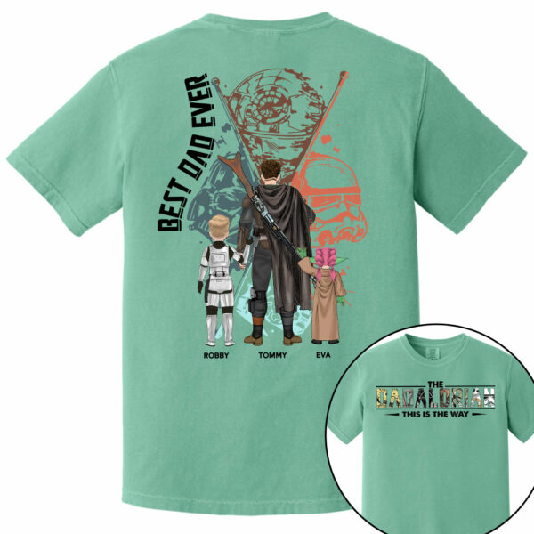 Best Dad Ever - The Dadalorian Personalized Shirt Gift For Dad - Custom Father's Day Gift 2025 Vr2 - Image 15