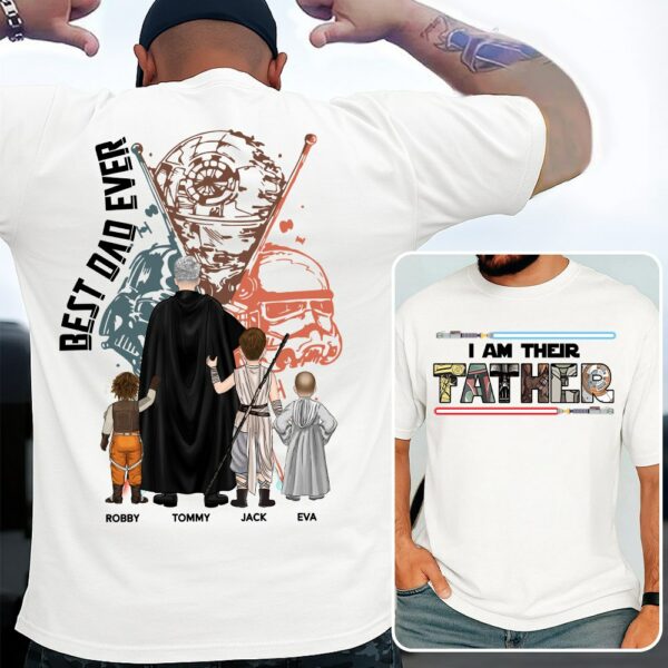 Best Dad Ever - The Dadalorian Personalized Shirt Gift For Dad - Custom Father's Day Gift 2025 Vr2 - Image 2