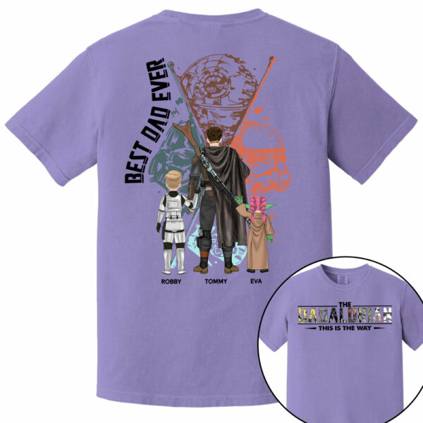 Best Dad Ever - The Dadalorian Personalized Shirt Gift For Dad - Custom Father's Day Gift 2025 Vr2 - Image 13