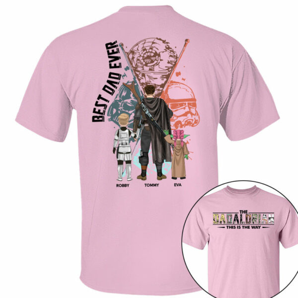 Best Dad Ever - The Dadalorian Personalized Shirt Gift For Dad - Custom Father's Day Gift 2025 Vr2 - Image 9