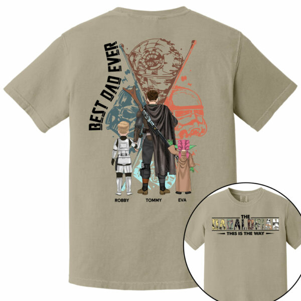 Best Dad Ever - The Dadalorian Personalized Shirt Gift For Dad - Custom Father's Day Gift 2025 Vr2 - Image 12
