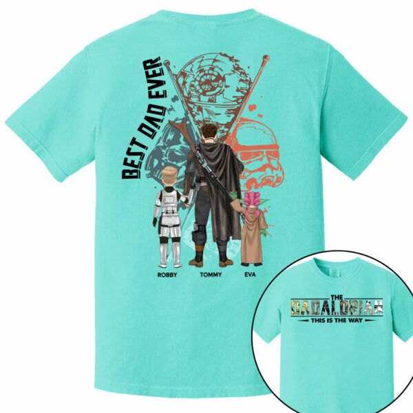 Best Dad Ever - The Dadalorian Personalized Shirt Gift For Dad - Custom Father's Day Gift 2025 Vr2 - Image 16