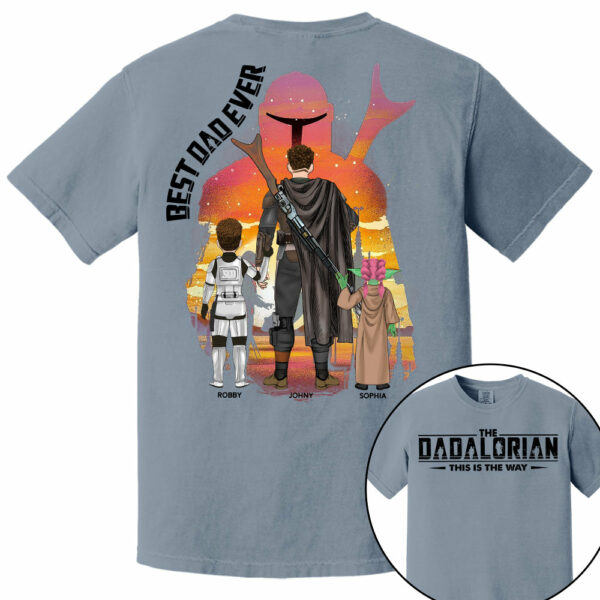 Best Dad Ever - The Dadalorian Personalized Shirt Gift For Dad - Custom Father's Day Gift - Image 8