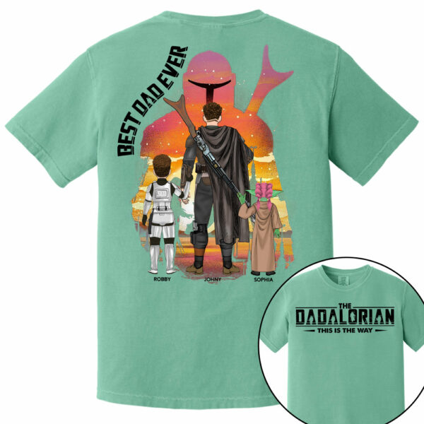 Best Dad Ever - The Dadalorian Personalized Shirt Gift For Dad - Custom Father's Day Gift - Image 9
