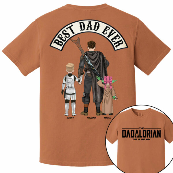 Best Dad Ever - The Dadalorian Personalized Shirt Gift For Dad - Custom Father's Day Gift - Image 11