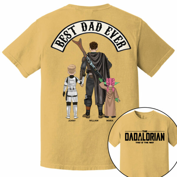 Best Dad Ever - The Dadalorian Personalized Shirt Gift For Dad - Custom Father's Day Gift - Image 14