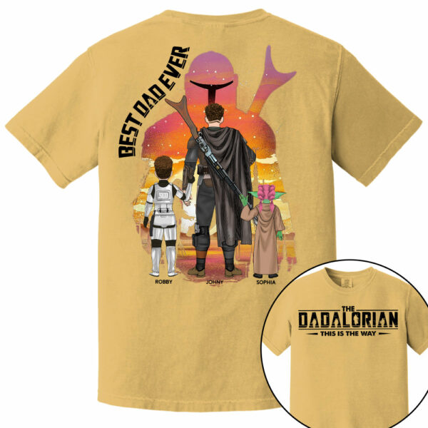 Best Dad Ever - The Dadalorian Personalized Shirt Gift For Dad - Custom Father's Day Gift - Image 16