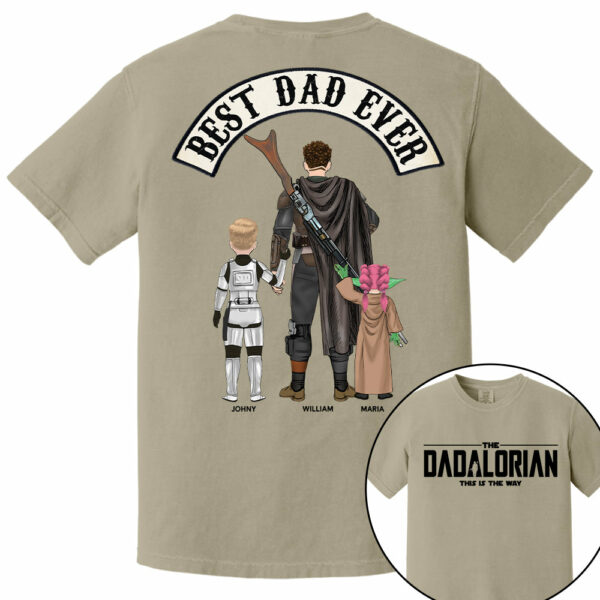 Best Dad Ever - The Dadalorian Personalized Shirt Gift For Dad - Custom Father's Day Gift - Image 8