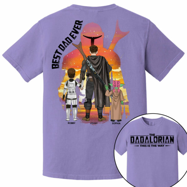 Best Dad Ever - The Dadalorian Personalized Shirt Gift For Dad - Custom Father's Day Gift - Image 10
