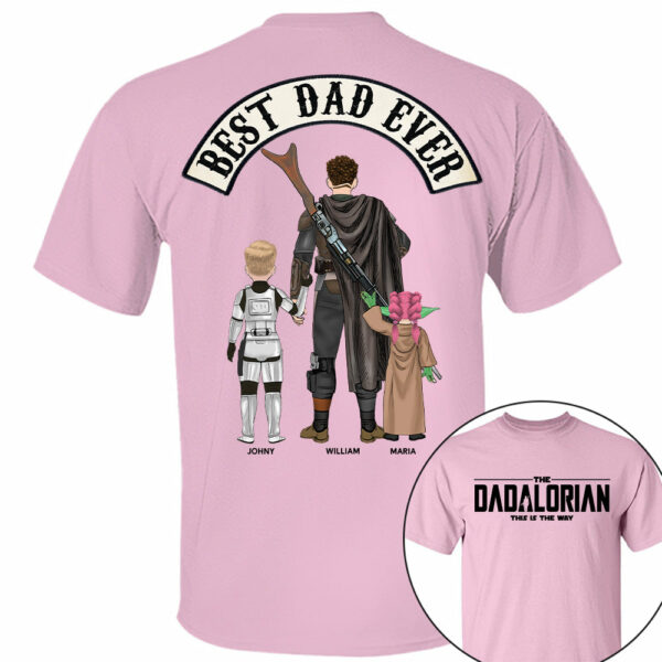 Best Dad Ever - The Dadalorian Personalized Shirt Gift For Dad - Custom Father's Day Gift - Image 5